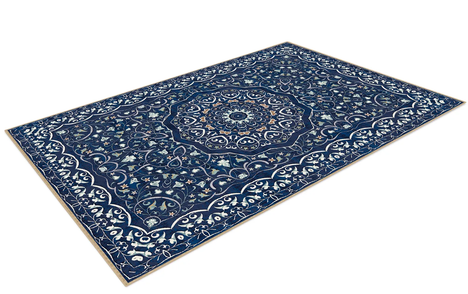 Wilton-Teppich - Theodora (blau)