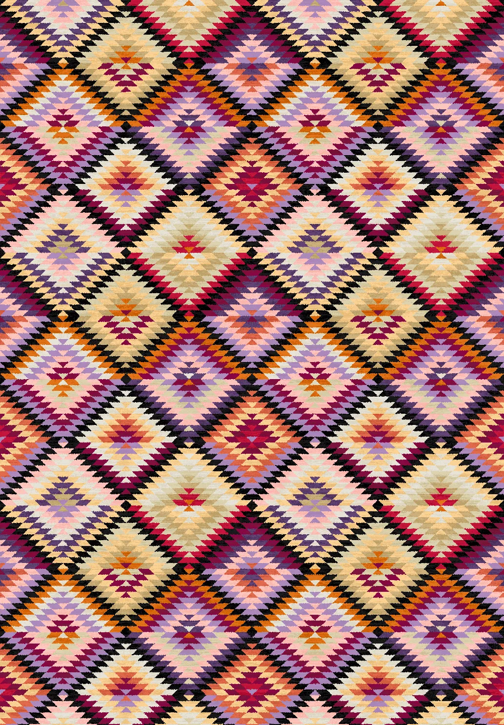 Wilton-Teppich - Deia (rosa/multi)