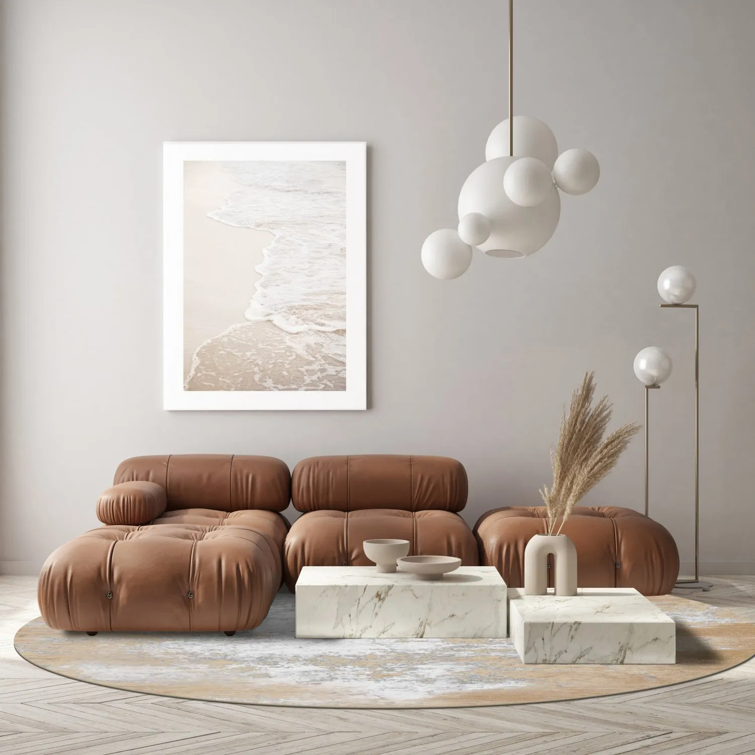 Rund Teppich - Zarzi (beige)