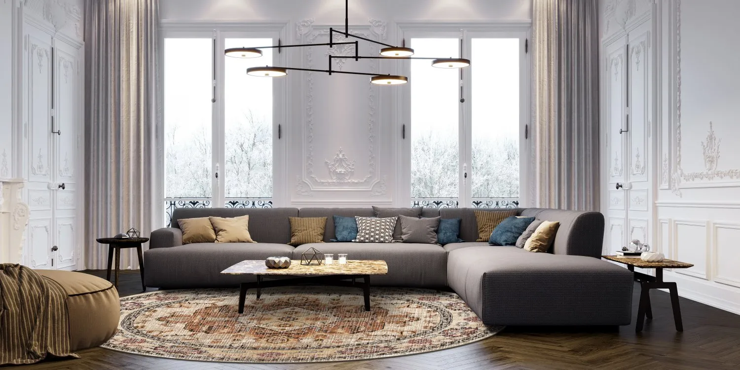Rund Teppich - Siliana (beige)