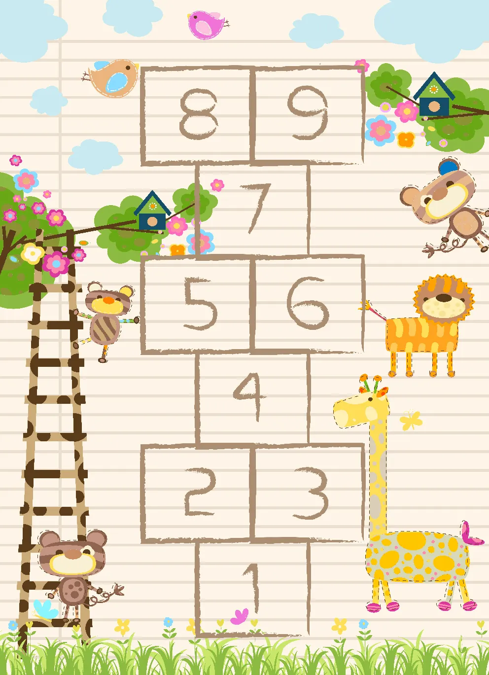 Kinderteppich - Counting Animals (multi)