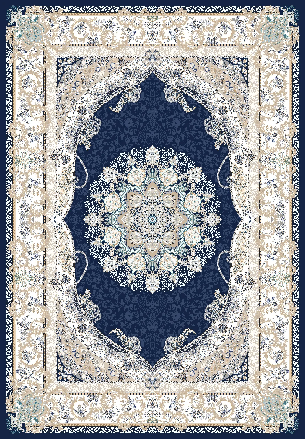 Wilton-Teppich - Asara (blau)