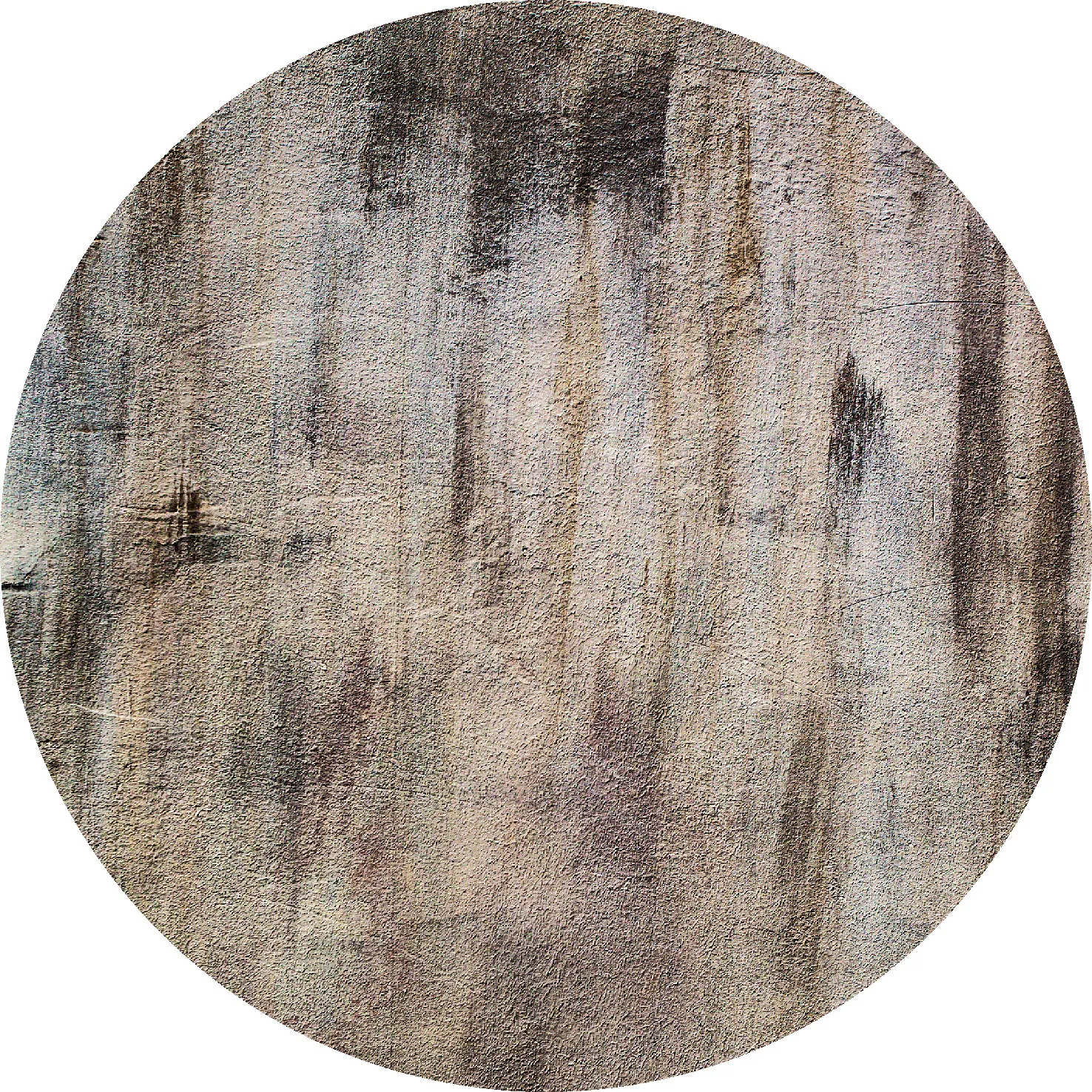 Rund Teppich - Polia (grau/braun)