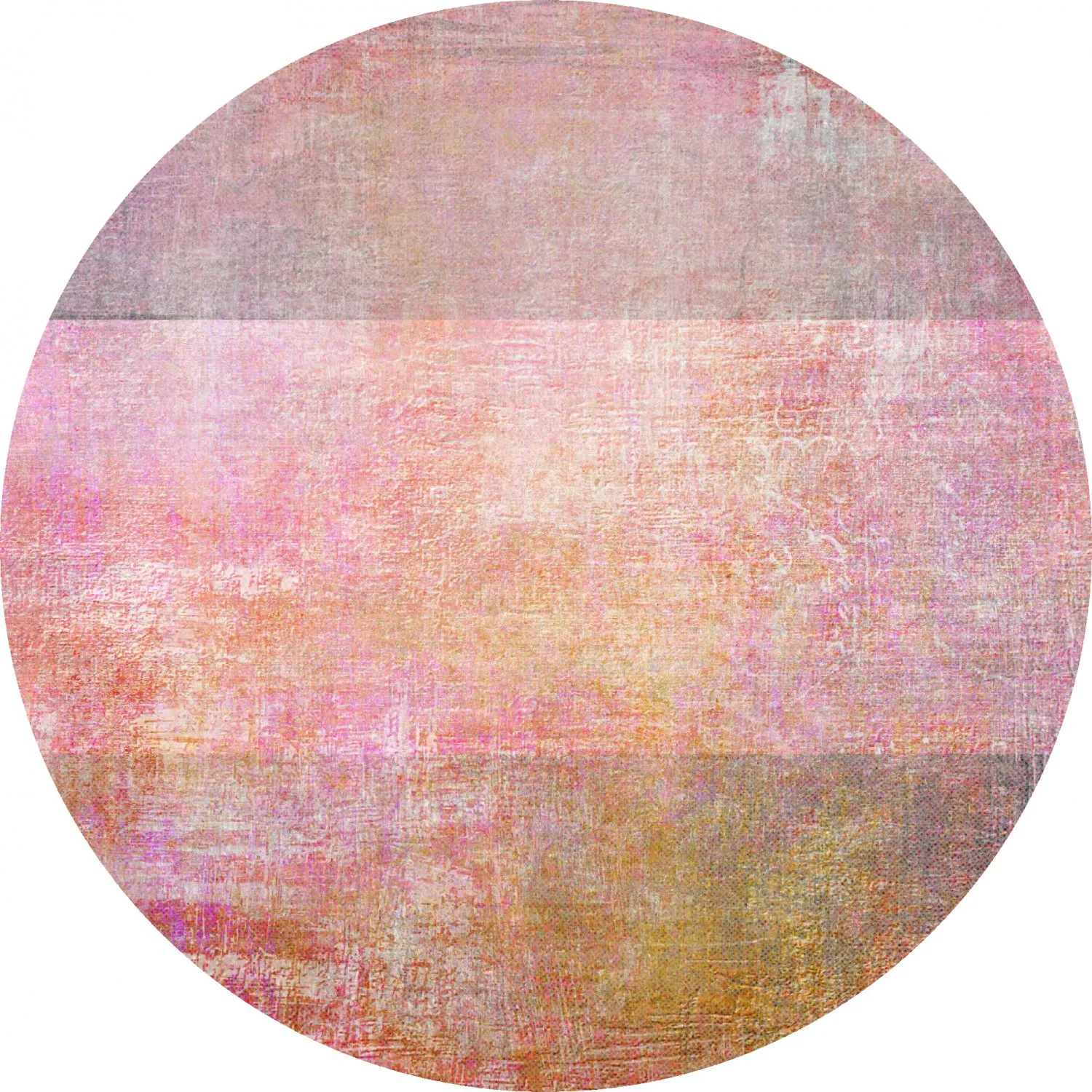 Rund Teppich - Cicoria (rosa/lila)