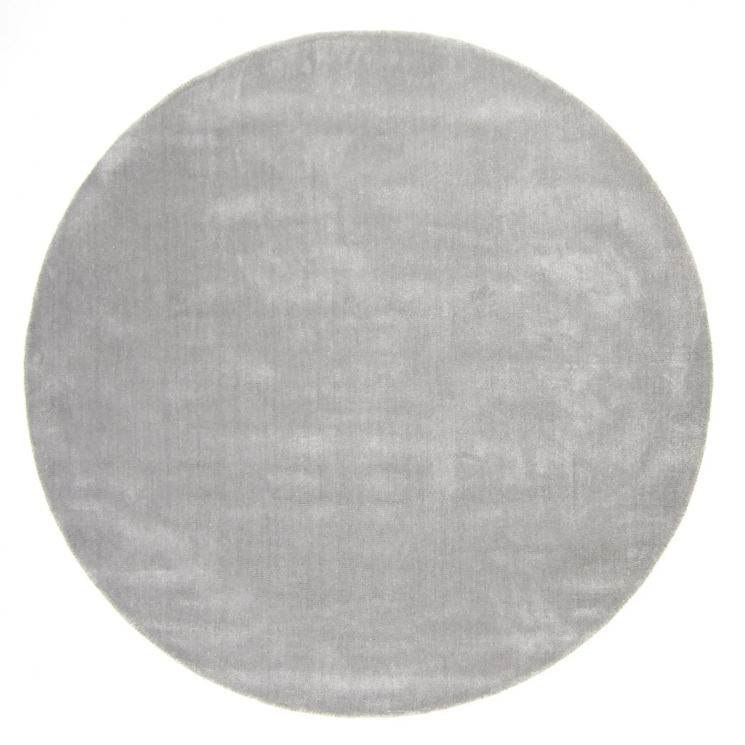Rund Teppich - Recycled PET with viscose look (grau)
