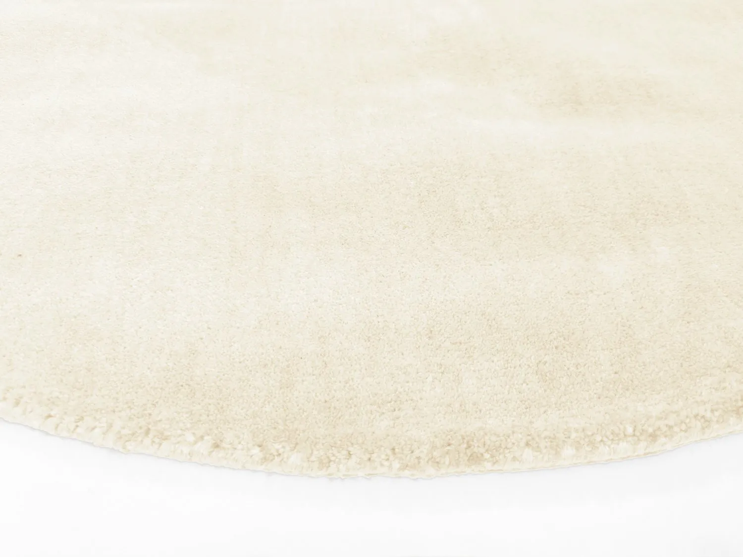 Rund Teppich - Recycled PET with viscose look (offwhite)