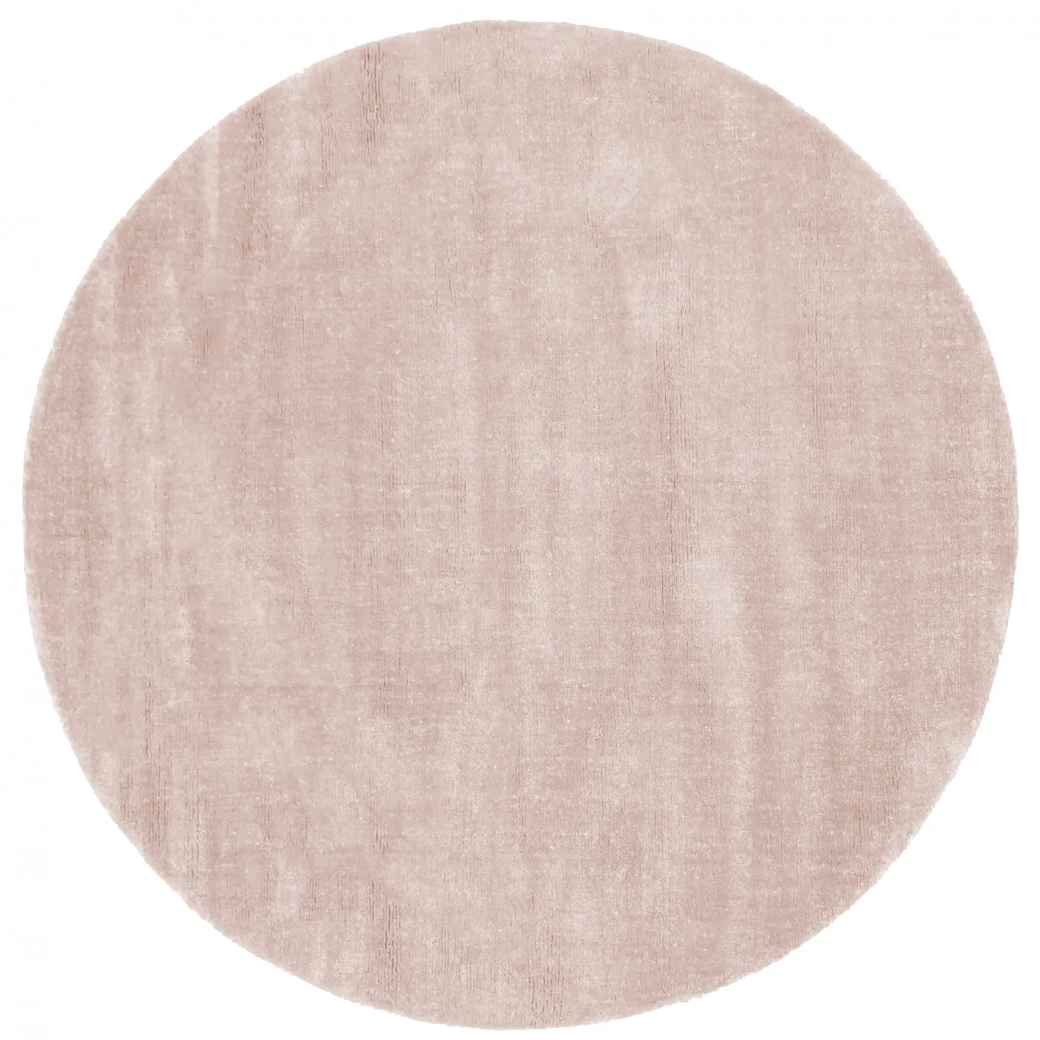 Rund Teppich - Recycled PET with viscose look (hellbraun)