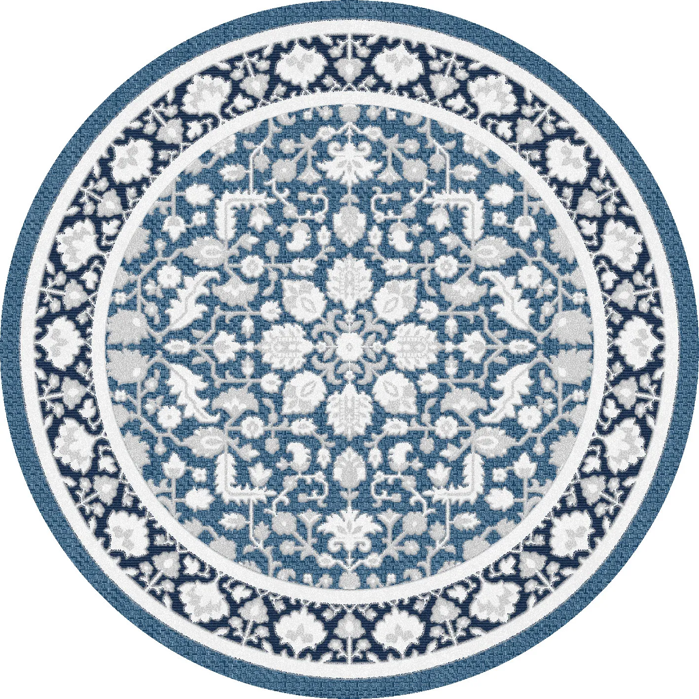 Runde Teppiche - Ember (blau)