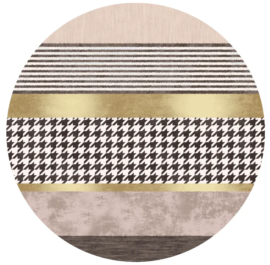 Rund Teppich - Esme (braun/bunt)