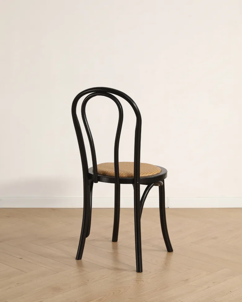 Stuhl - Bistro (rattan/schwarz) - 2 Stck.