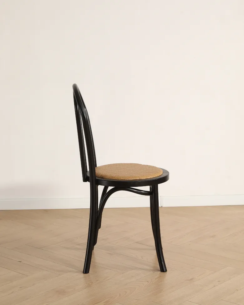 Stuhl - Bistro (rattan/schwarz) - 2 Stck.