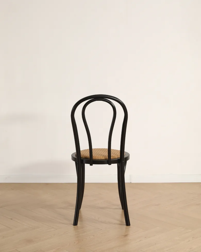 Stuhl - Bistro (rattan/schwarz) - 2 Stck.
