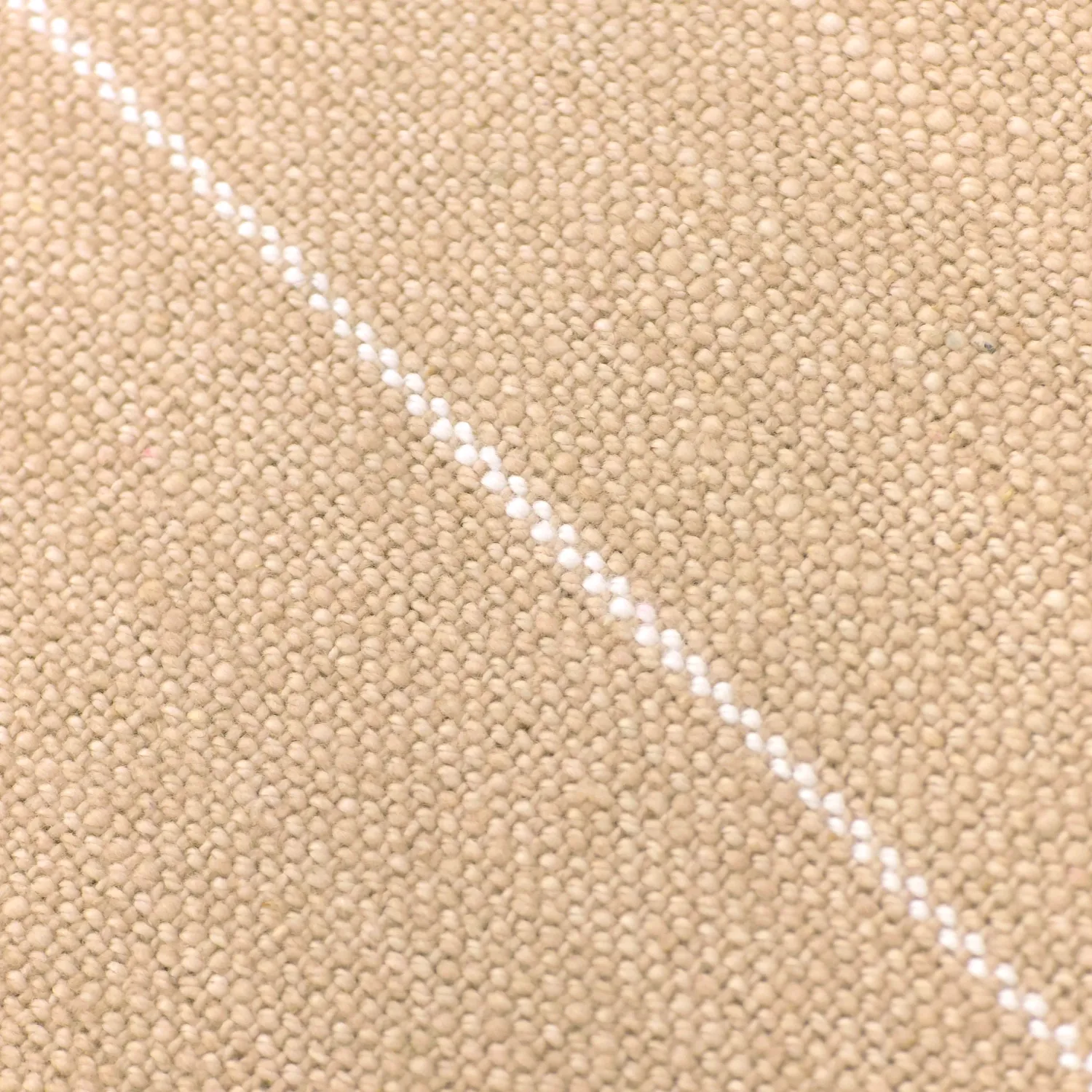 Decken - Baumwolldecke - Martina Stripe (beige/weiß)