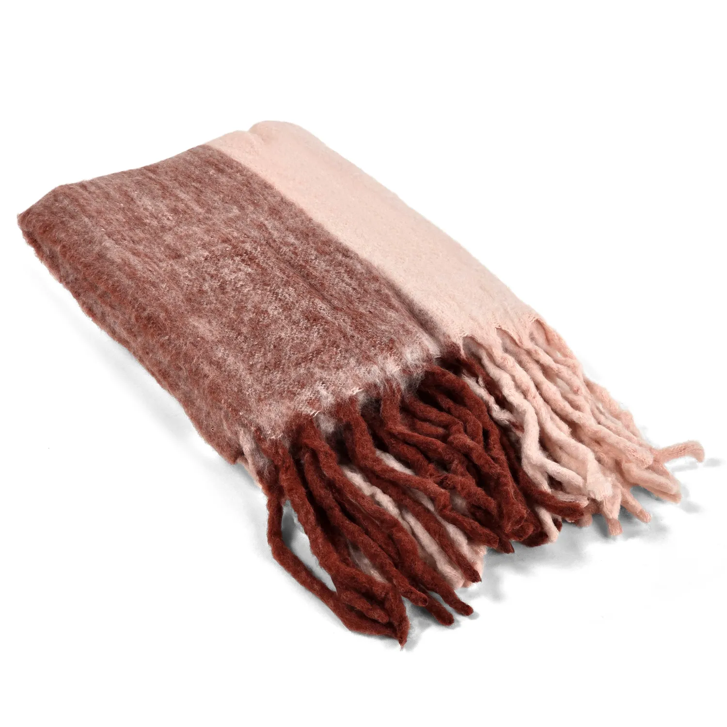 Decken - Überwurf aus Wollmischung - Carol (rosa)