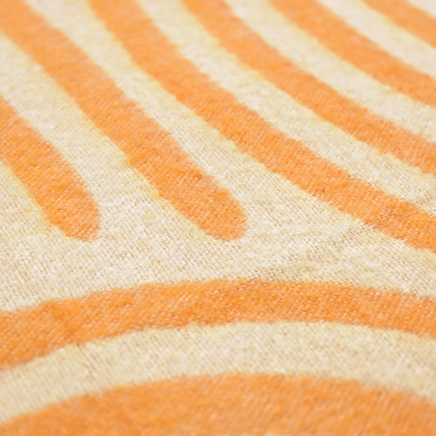 Decken - Wolldecke im Mischgewebe - Melody (beige/orange)