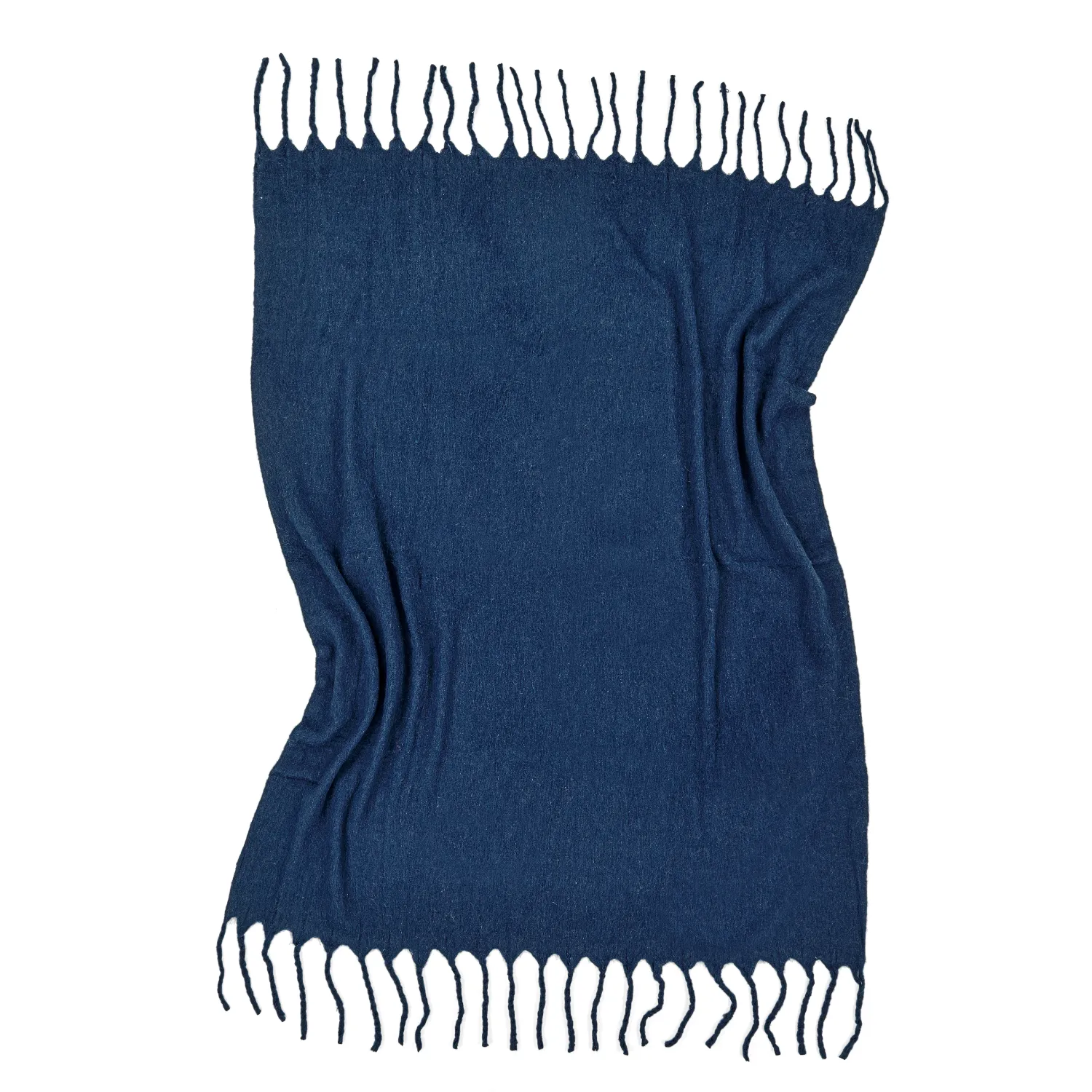 Decken - Wolldecke im Mischgewebe - Samantha (marineblau)