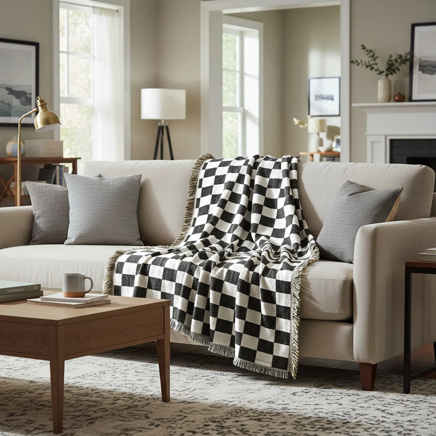 Decken - Wallace Tapestry Blanket (schwarz/weiß)