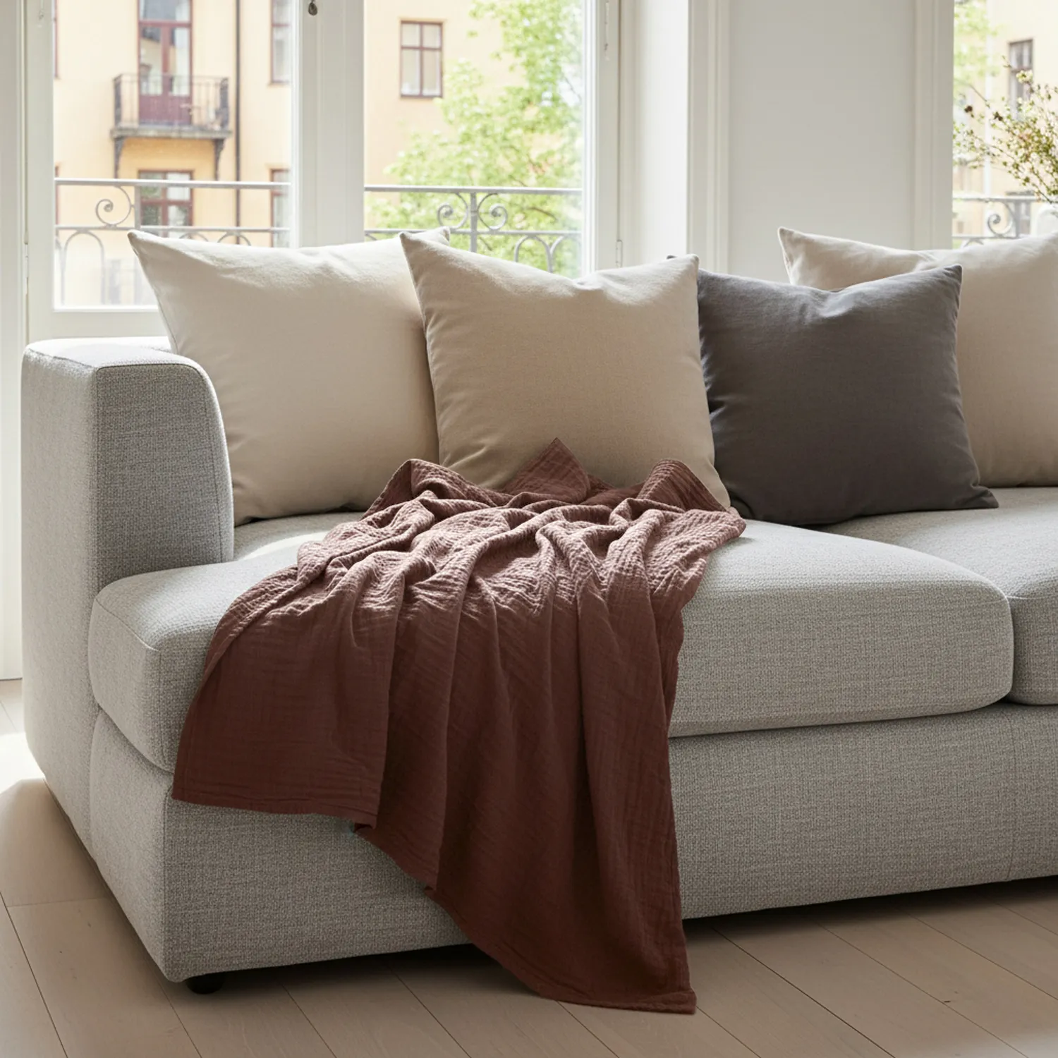Decken - Vanja Throw (dunkelbraun)
