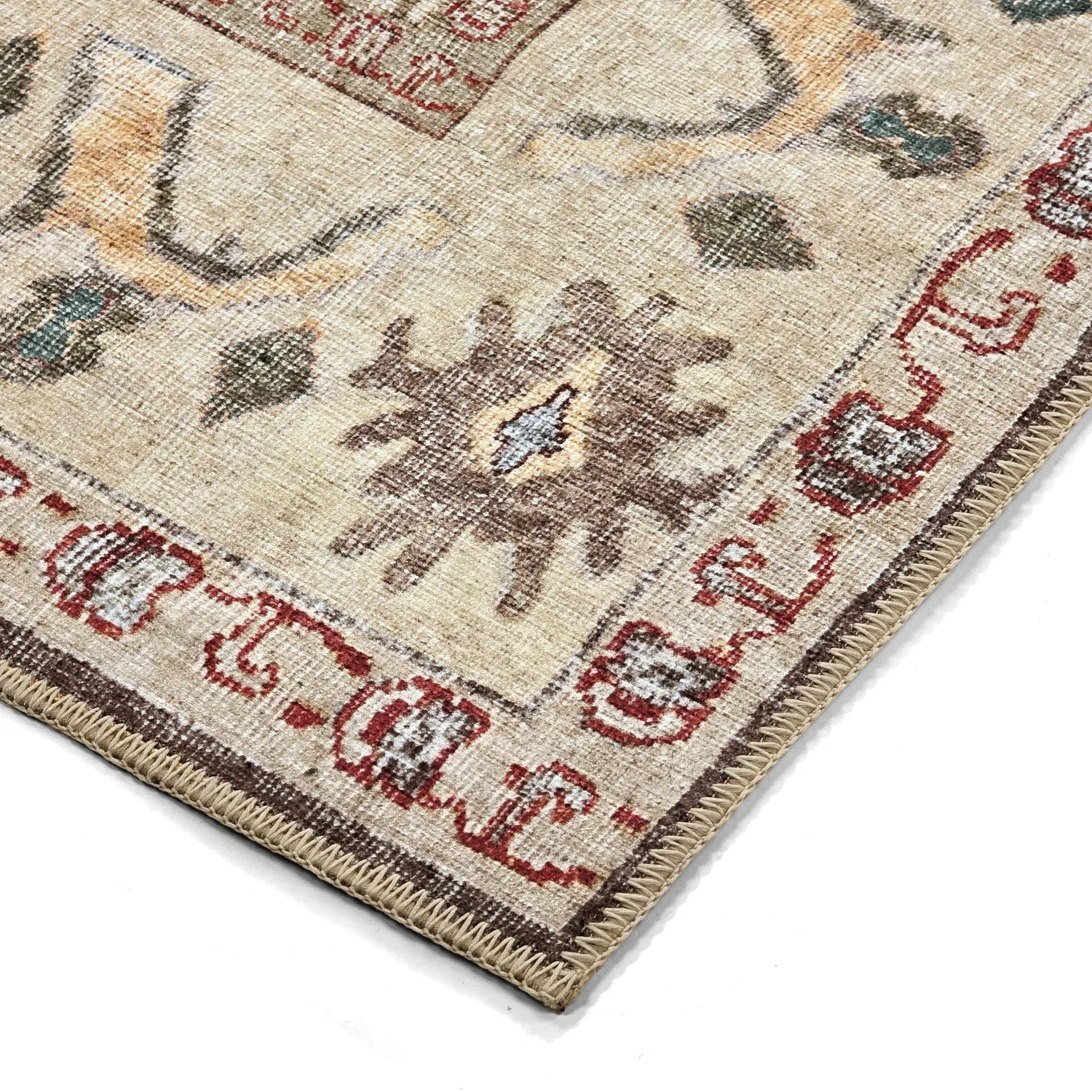 Flachgewebter Teppich - Adira (grau/rosa)