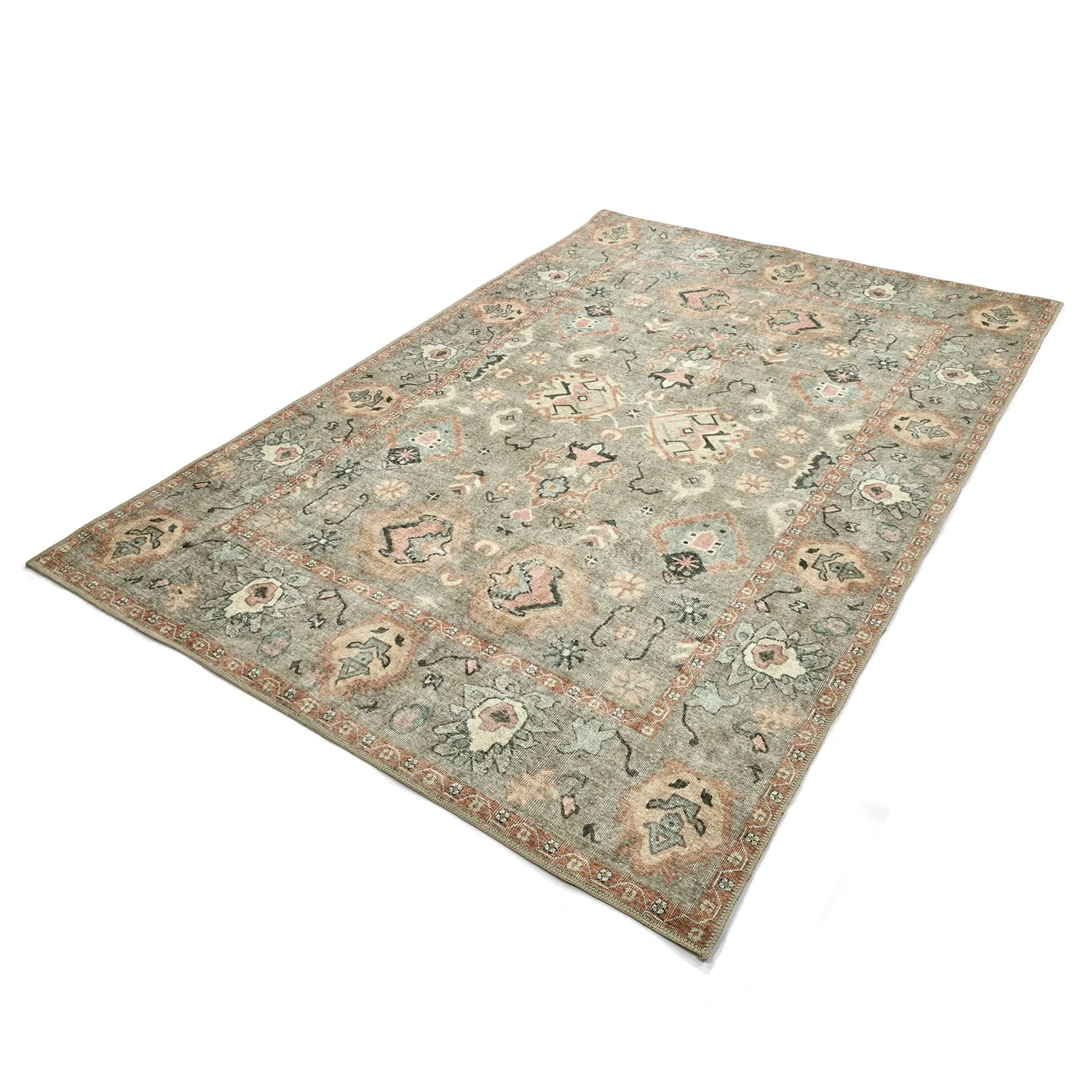 Flachgewebter Teppich - Amena (blau)