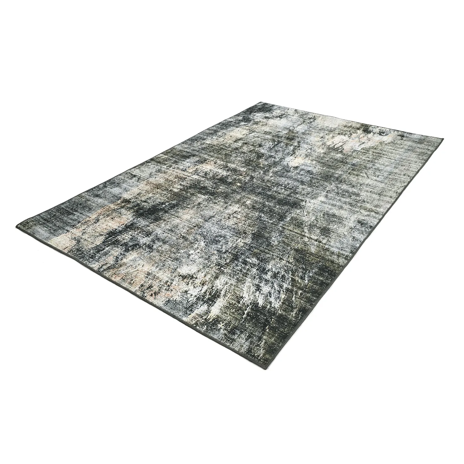 Flachgewebter Teppich - Bechar (schwarz/mehrfarbig)