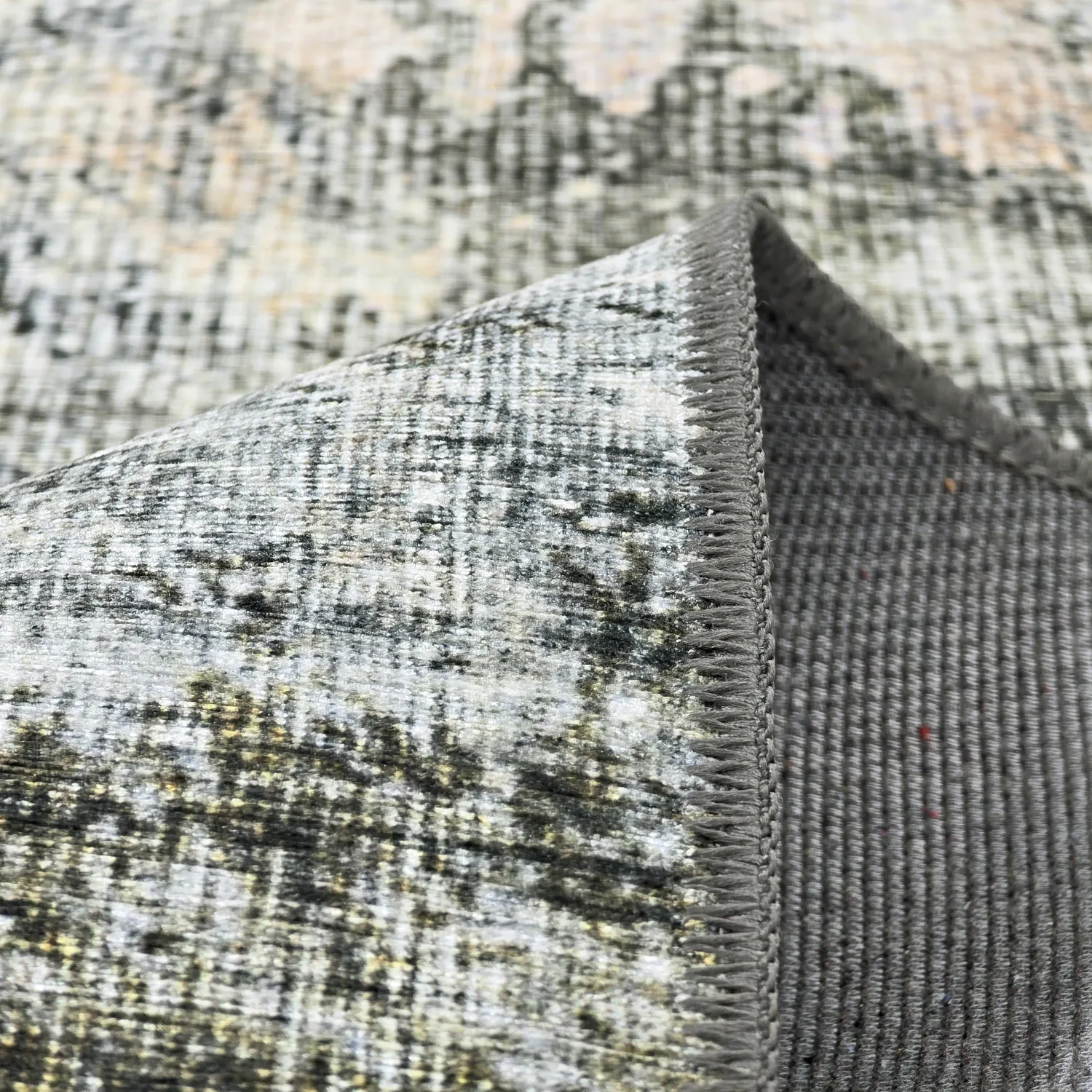 Flachgewebter Teppich - Bechar (schwarz/mehrfarbig)