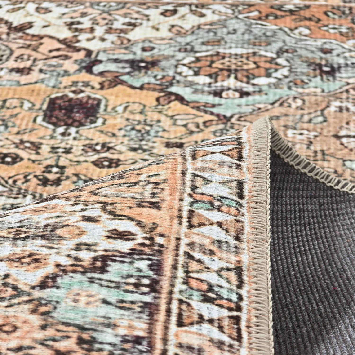 Flachgewebter Teppich - Berelina (beige/mehrfarbig)