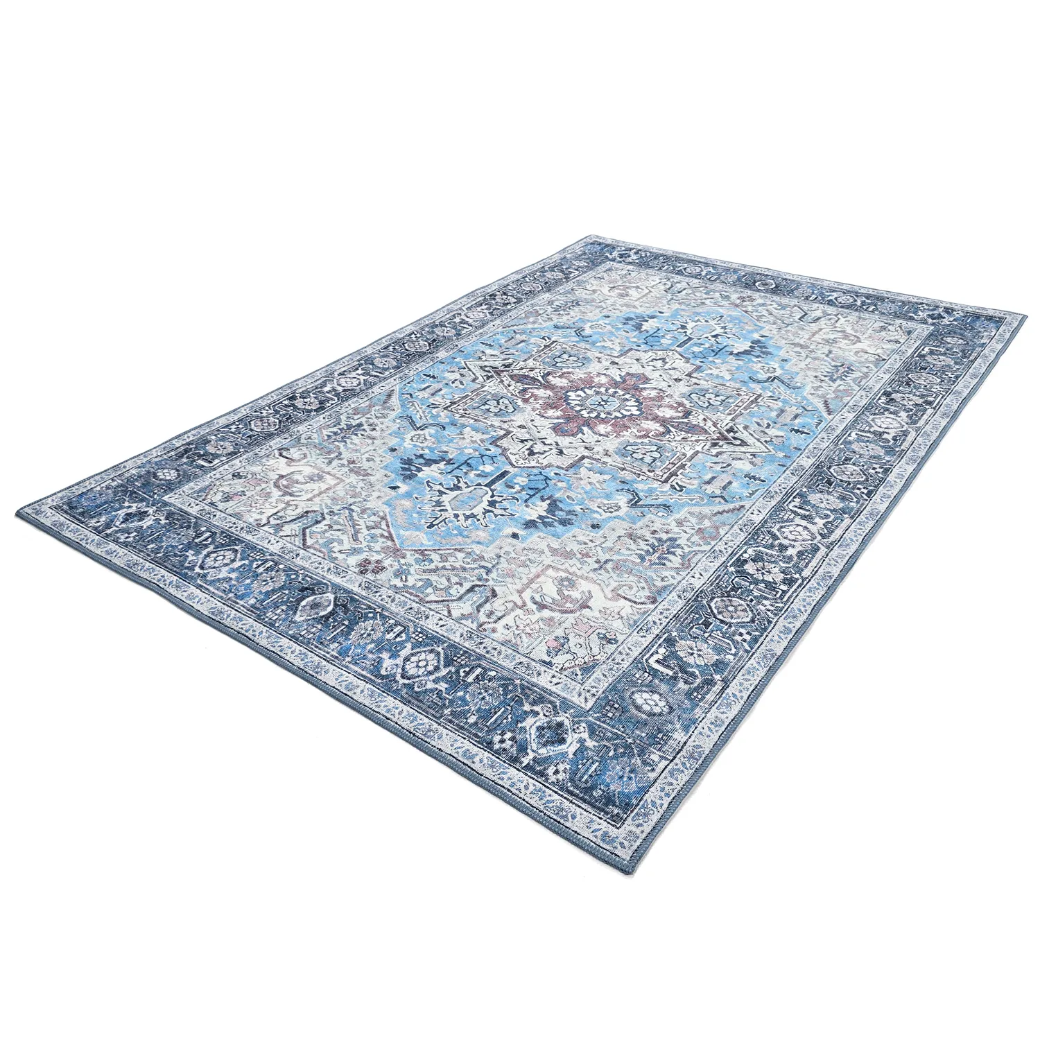 Flachgewebter Teppich - Birjand (blau)