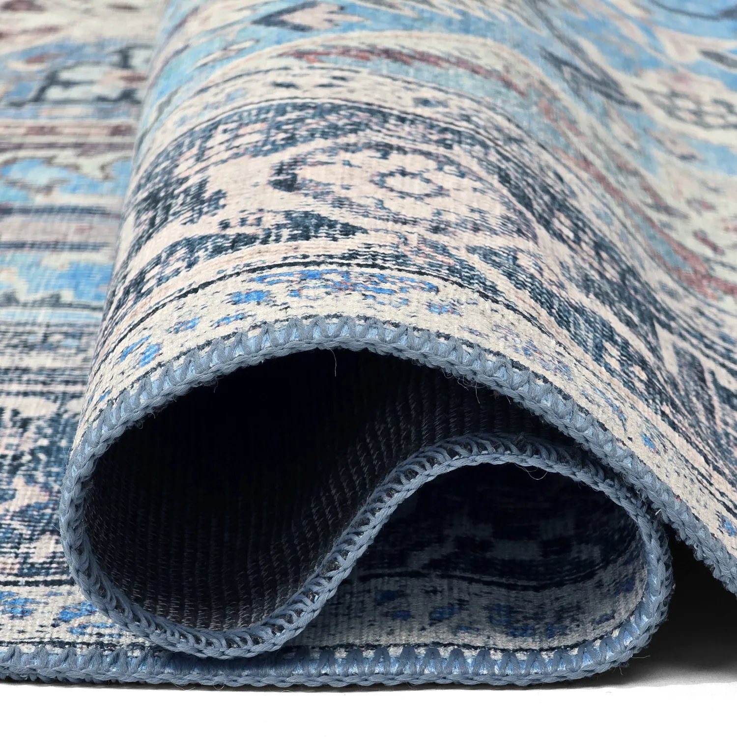 Flachgewebter Teppich - Birjand (blau)