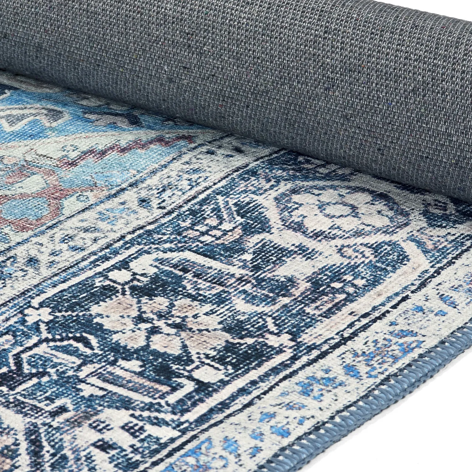 Flachgewebter Teppich - Birjand (blau)