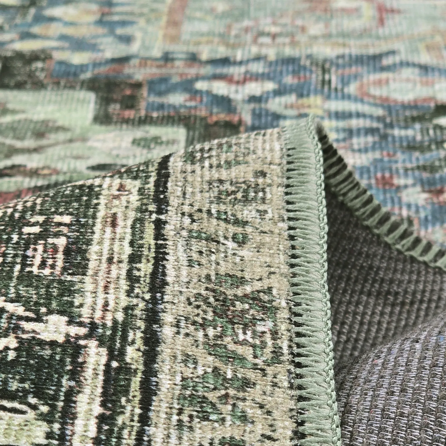 Flachgewebter Teppich - Birjand (grün)