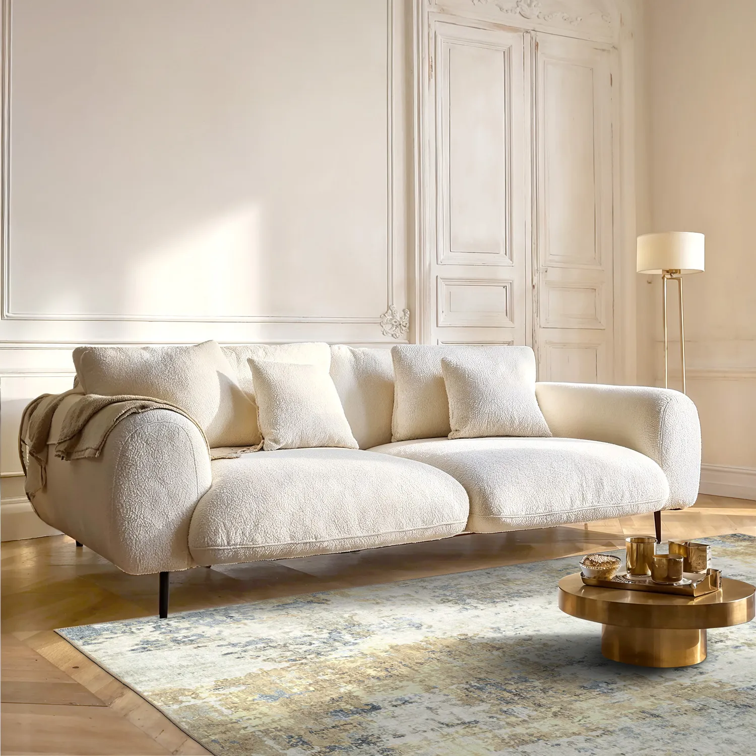 Flachgewebter Teppich - Comino (beige/mehrfarbig)