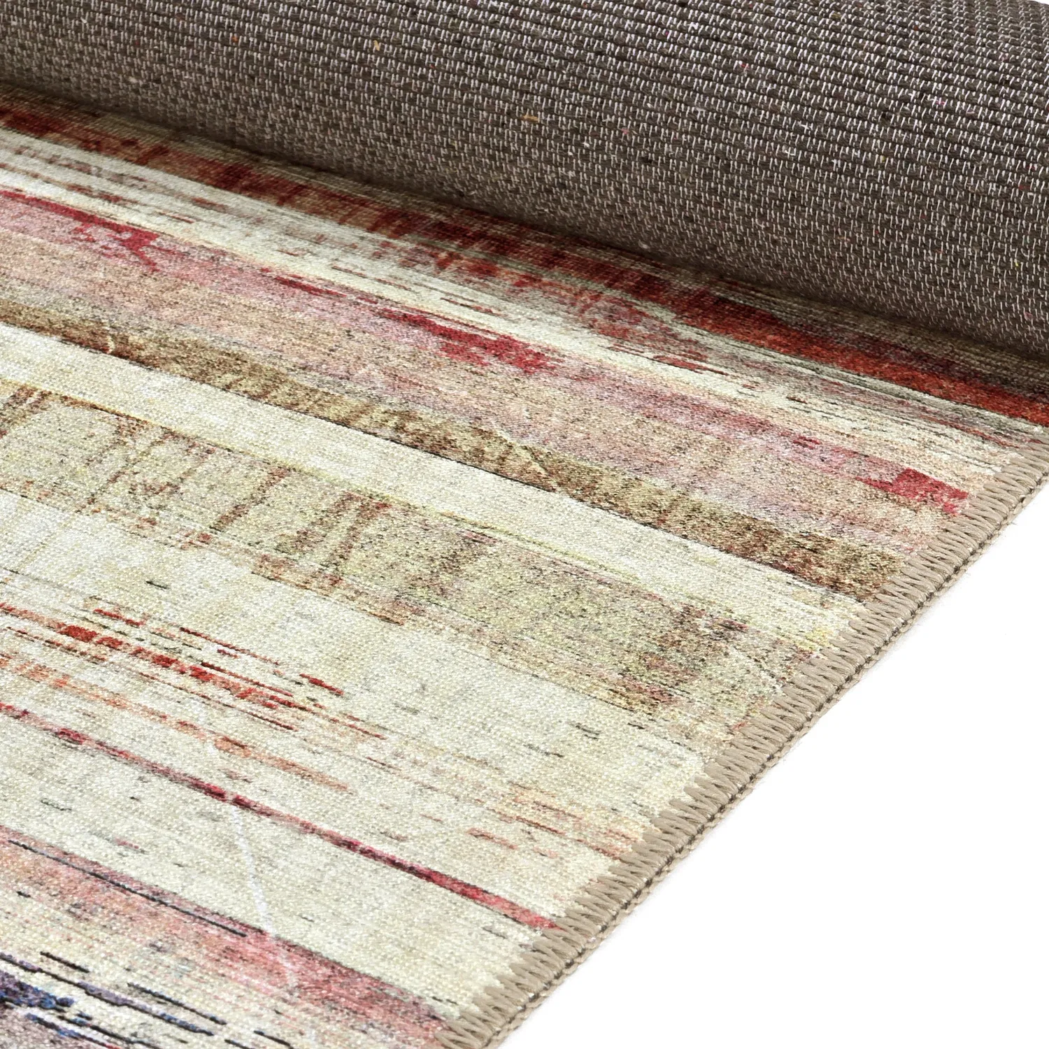 Flachgewebter Teppich - Delara (beige/mehrfarbig)