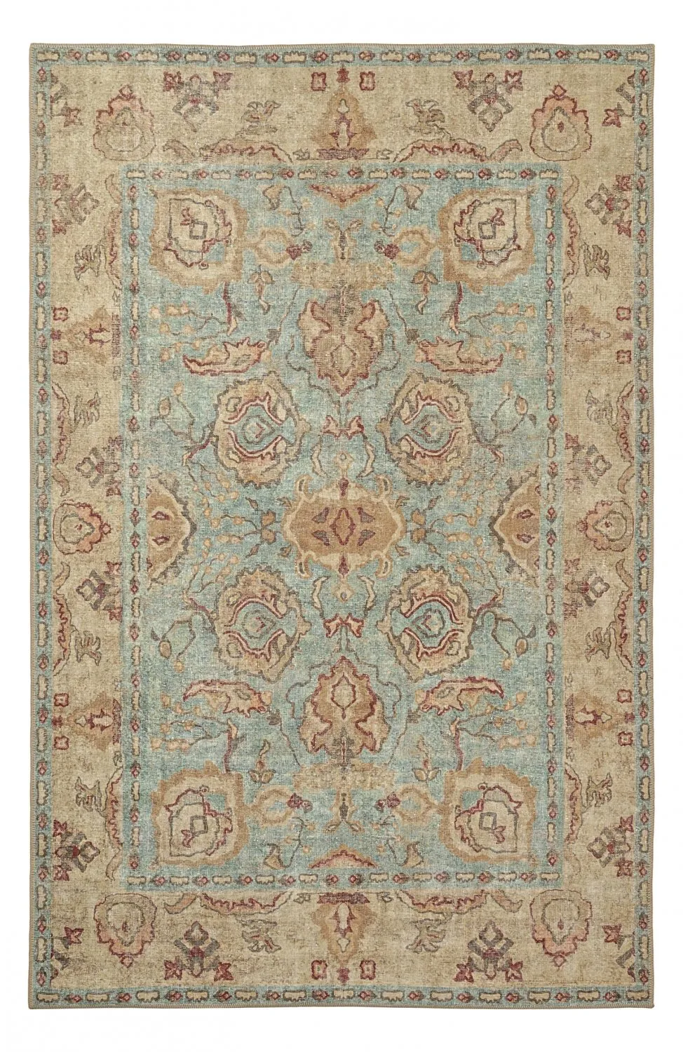 Flachgewebter Teppich - Layla (hellblau)
