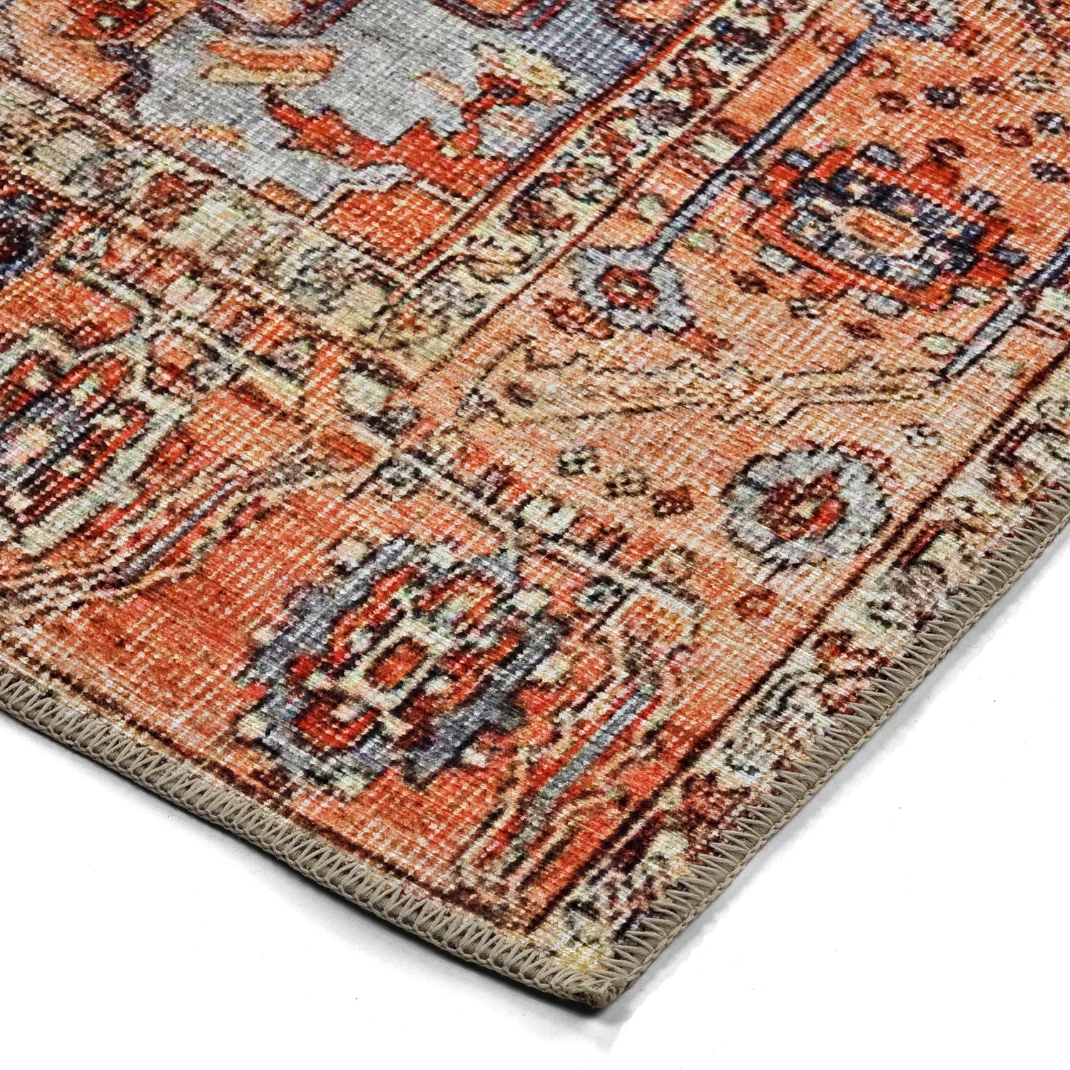 Flachgewebter Teppich - Madevan (rot)