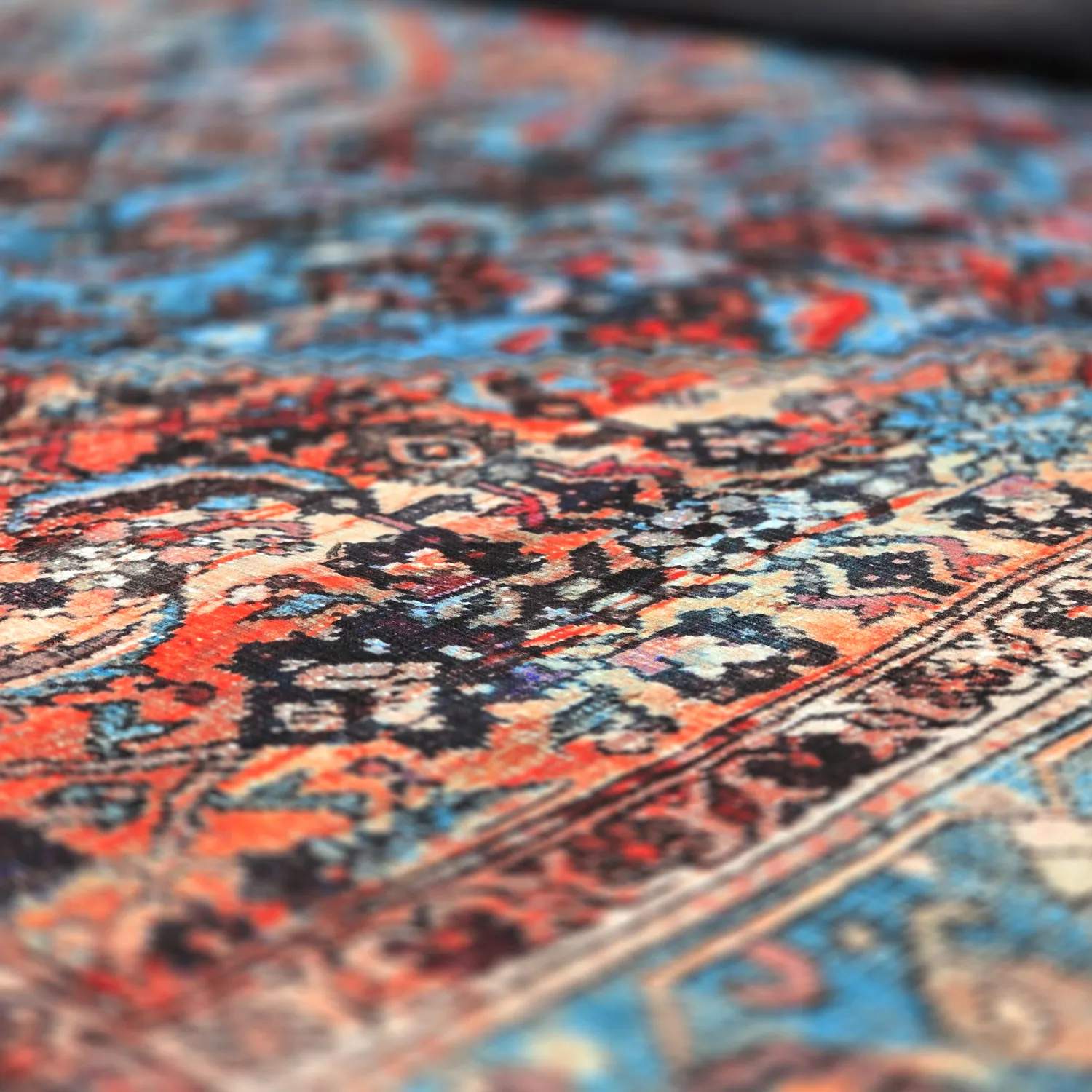 Flachgewebter Teppich - Mardin (rot/blau)