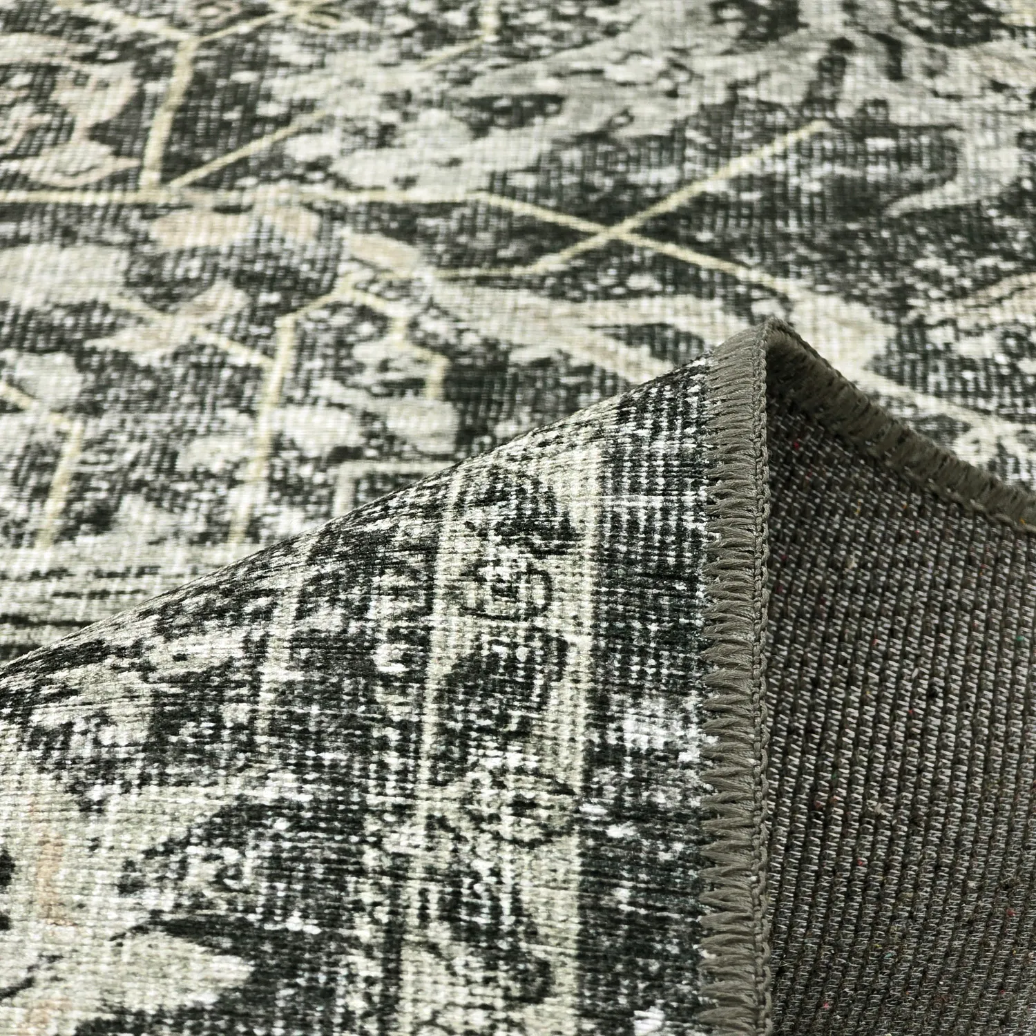 Flachgewebter Teppich - Meralis (schwarz)