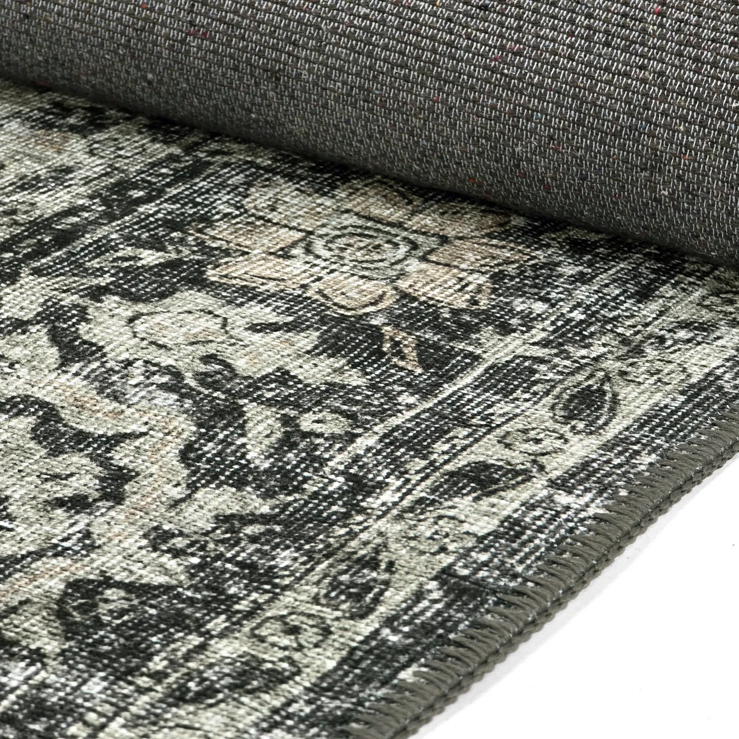 Flachgewebter Teppich - Meralis (schwarz)