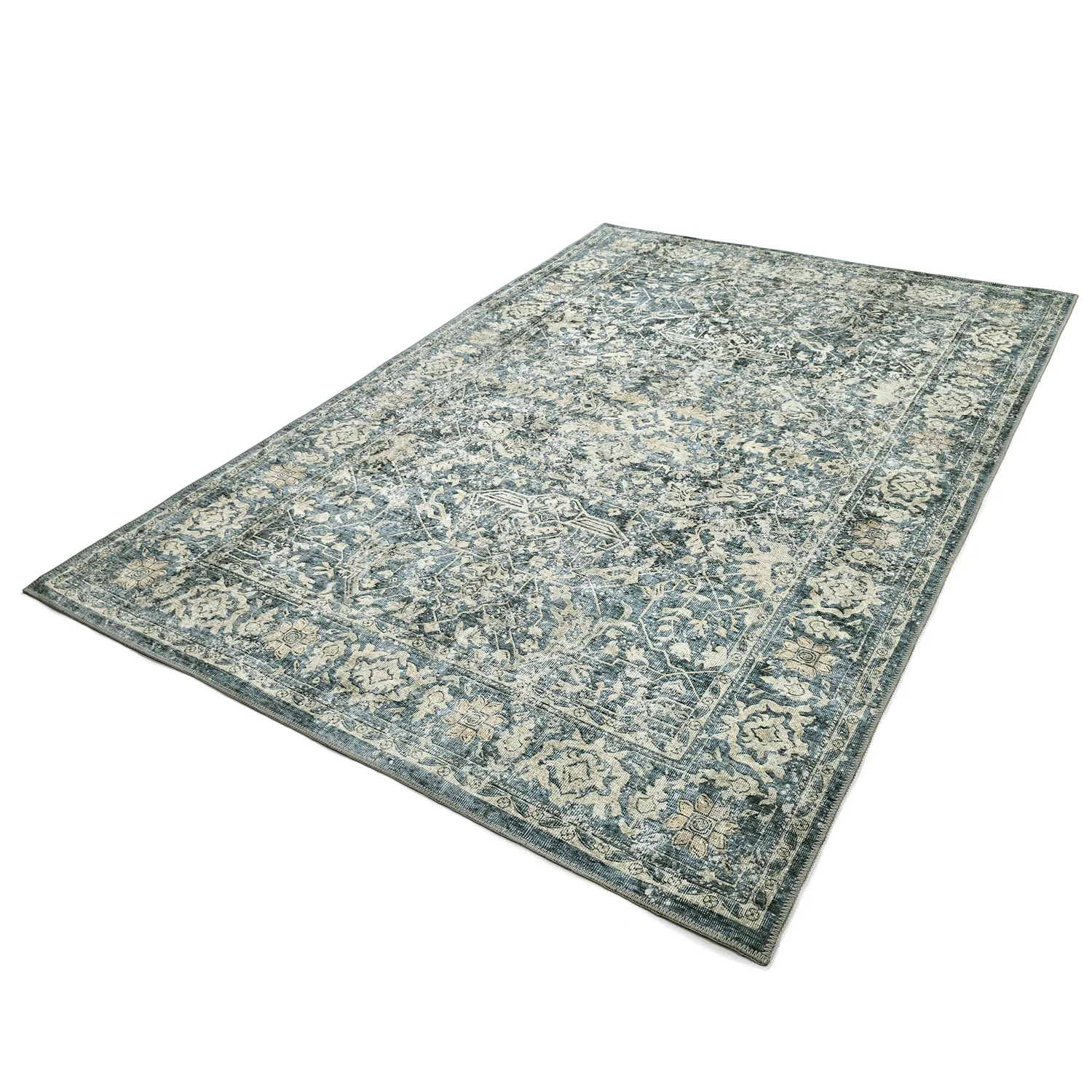 Flachgewebter Teppich - Meralis (blau)