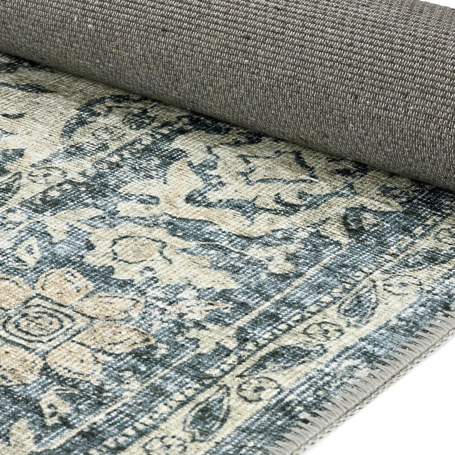 Flachgewebter Teppich - Meralis (blau)