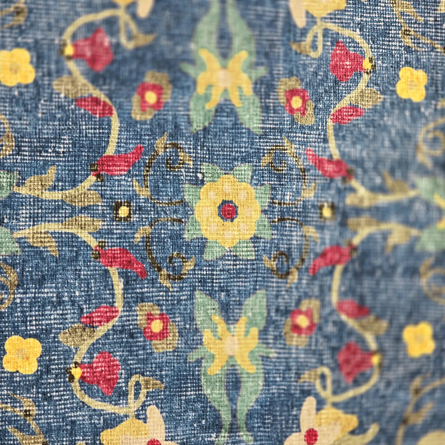Flachgewebter Teppich - Nabilar (blau)