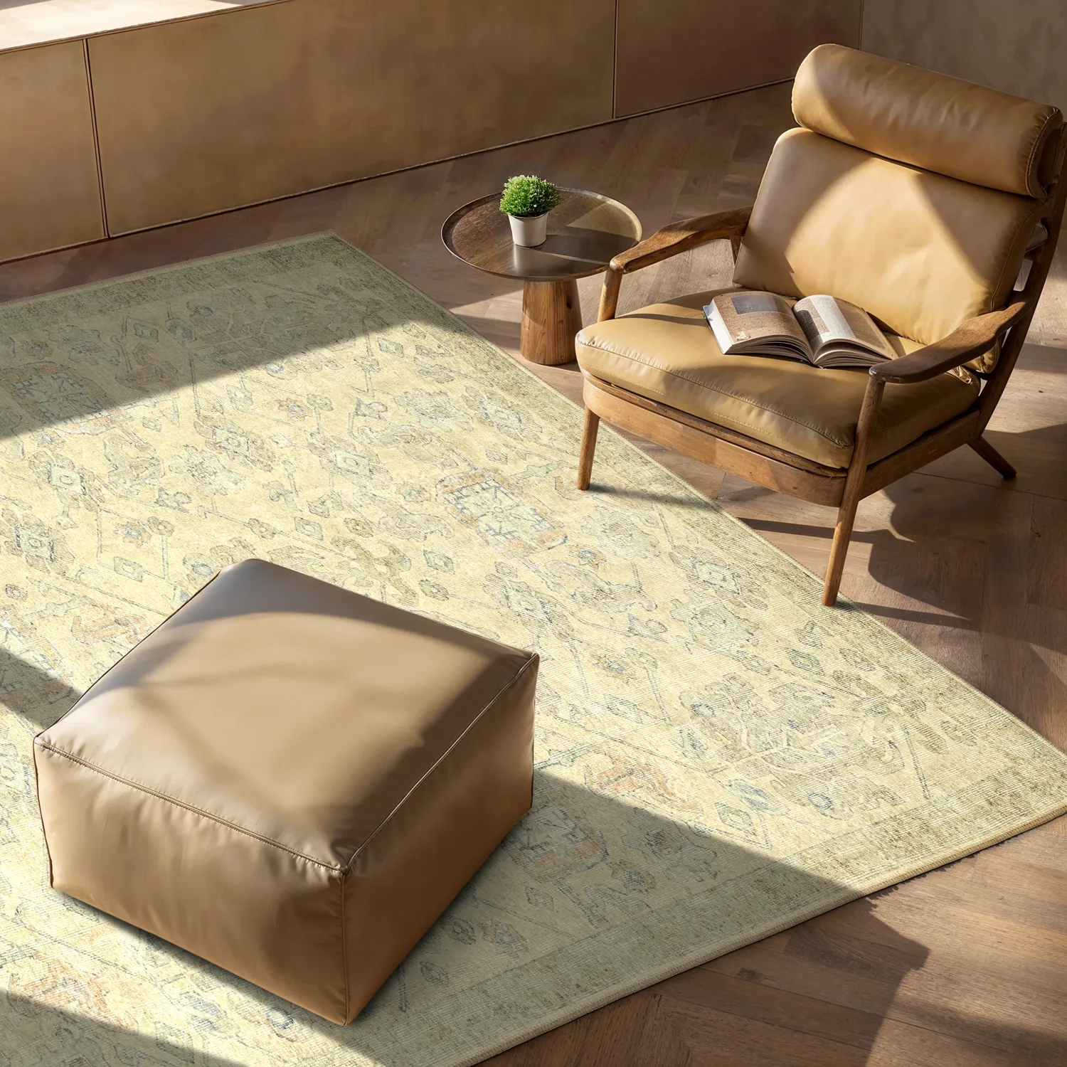 Flachgewebter Teppich - Noura (beige)