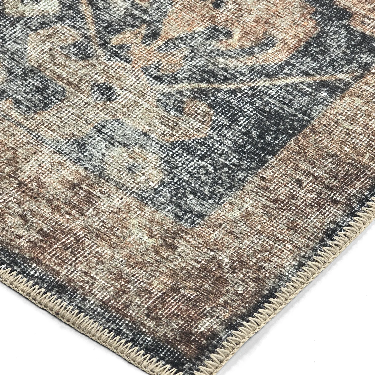 Flachgewebter Teppich - Noura (dunkelblau)