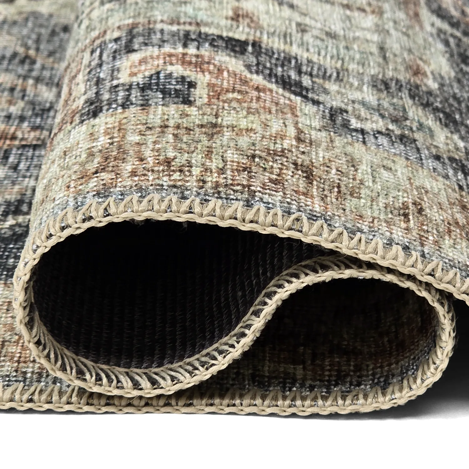 Flachgewebter Teppich - Noura (dunkelblau)