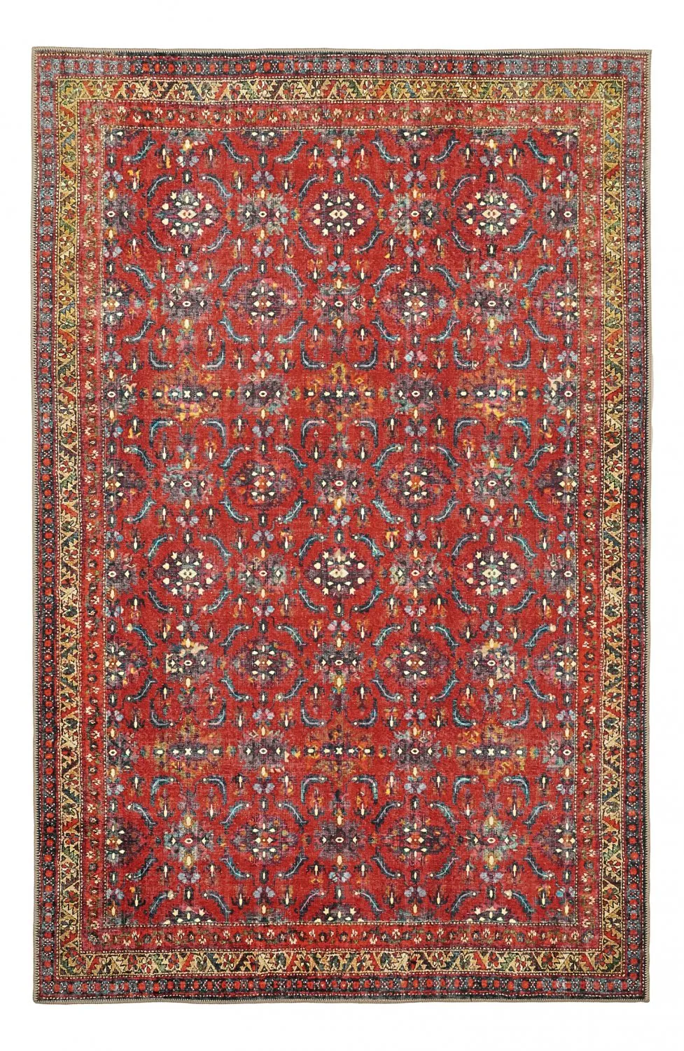 Flachgewebter Teppich - Omarien (rot)