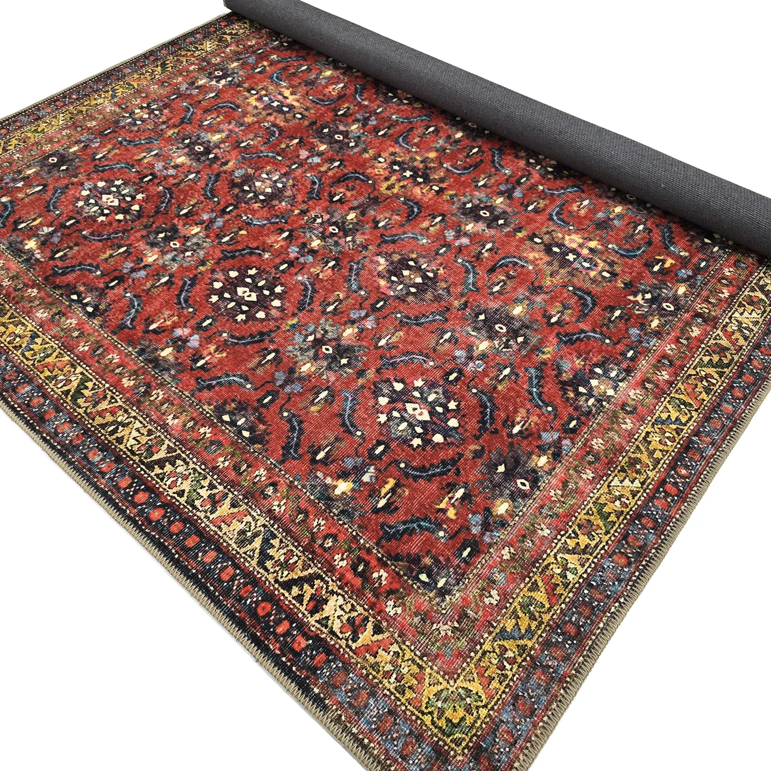 Flachgewebter Teppich - Omarien (rot)