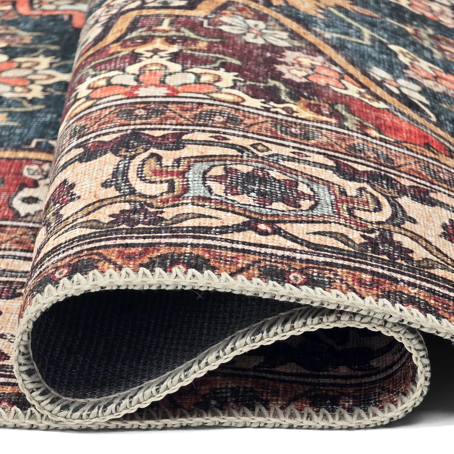 Flachgewebter Teppich - Samaria (rot)