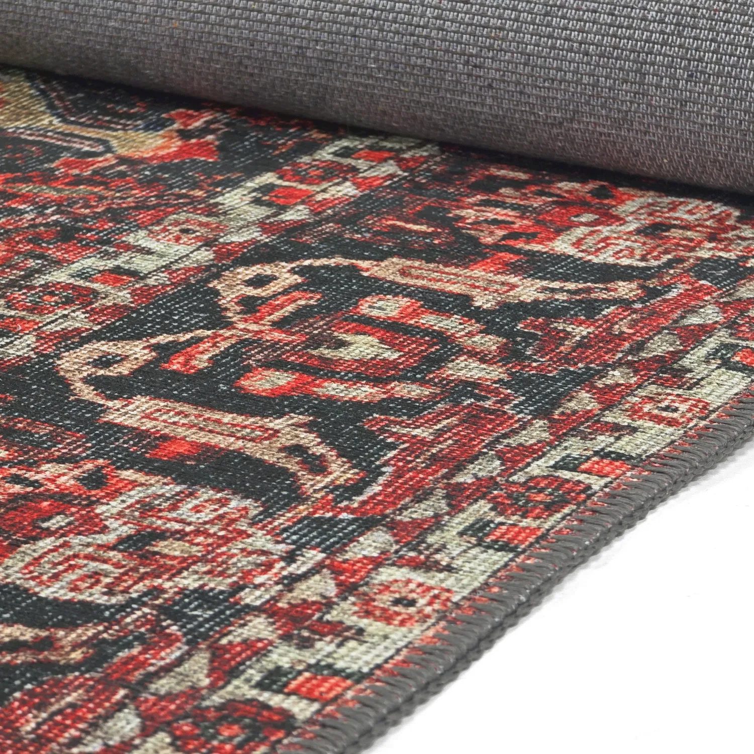 Flachgewebter Teppich - Velamir (rot)