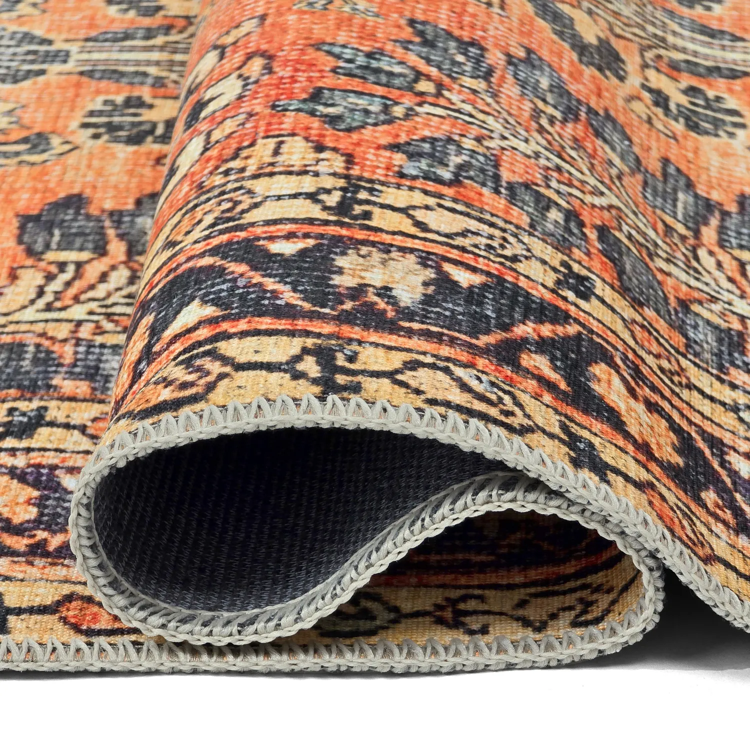 Flachgewebter Teppich - Yasirah (orange)