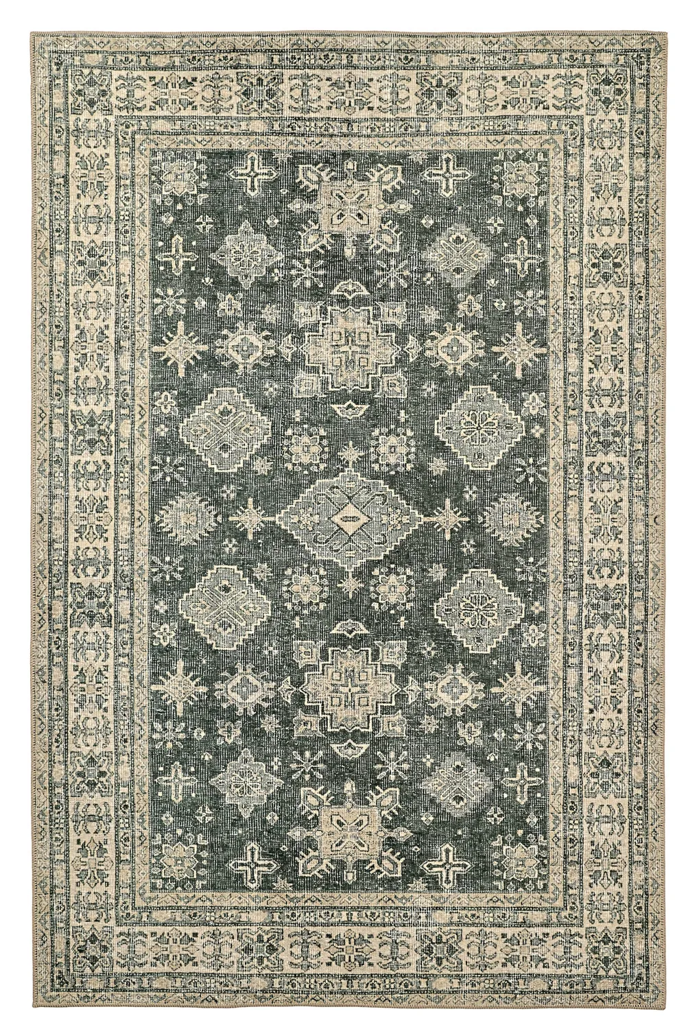 Flachgewebter Teppich - Zuleina (grün)